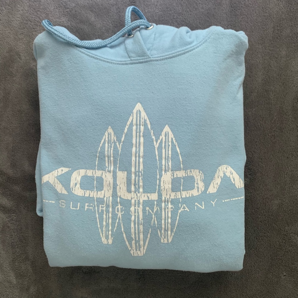 Light Blue Koloa Surf Shop Hoodie Sweatshirt Gem